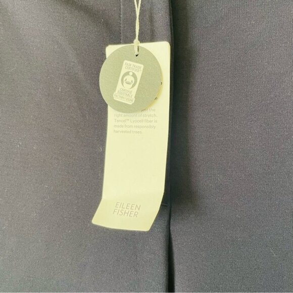 NWT Eileen Fisher SMALL PETITE Washable Flex Ponte Wide Trouser Pant in Ink navy - Picture 5 of 8